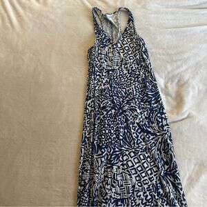 Lily Pulitzer Floor-Length Blue-White sz S